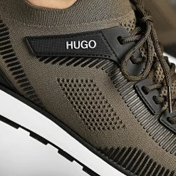 De gros 🌟 Baskets Icelin Runner 50451737 Dark Green de HUGO 🧨 -Promos HUGO Boutique hugo 256442 50451737 301 20210317T151423 02