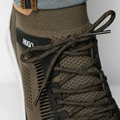 De gros 🌟 Baskets Icelin Runner 50451737 Dark Green de HUGO 🧨 -Promos HUGO Boutique hugo 256442 50451737 301 20210317T151425 03