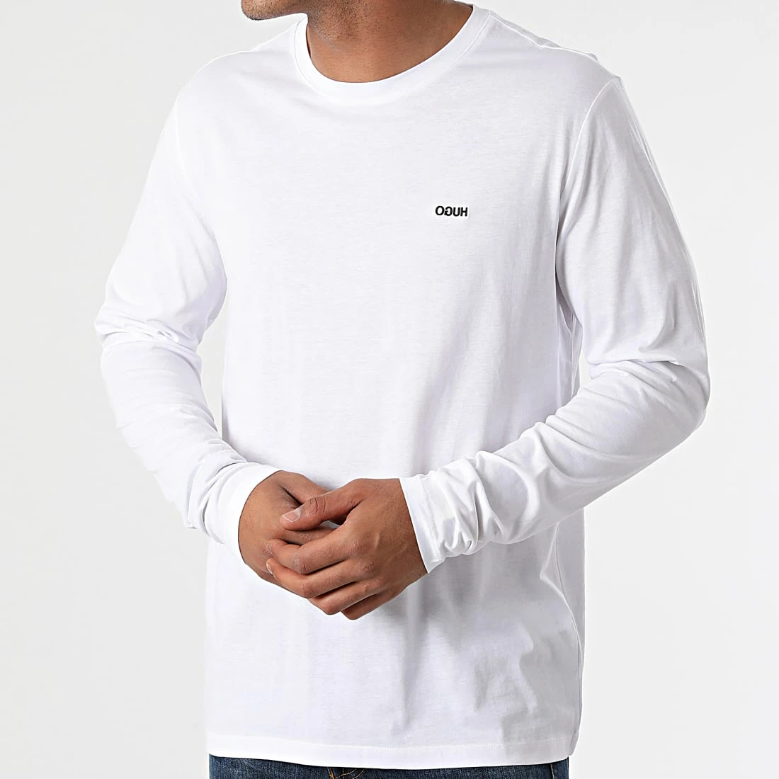 Coupon 🛒 Tee 👕 Shirt Manches Longues Derol 212 50447977 Blanc de HUGO 🌟 5 Coupon 🛒 Tee 👕 Shirt Manches Longues Derol 212 50447977 Blanc de HUGO 🌟 – Image 3