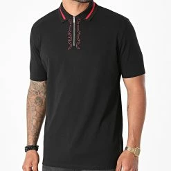 Le moins cher 🌟 Polo Manches Courtes 50456803 Noir Rouge de HUGO 💯