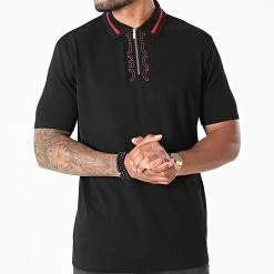 Le moins cher 🌟 Polo Manches Courtes 50456803 Noir Rouge de HUGO 💯 -Promos HUGO Boutique hugo 267831 50456803 002 20210607T141842 03