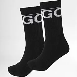 Coupon 🤩 Lot De 2 Paires De Chaussettes 50459409 Noir de HUGO 😉