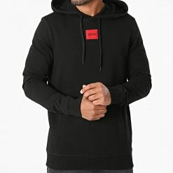 Remise 😍 Sweat Capuche 50458700 Noir de HUGO 🎁 -Promos HUGO Boutique hugo 279591 50458700 001 20210818T160959 03