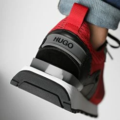 De gros ❤️ Baskets Cubite Runner 50459155 Dark Red de HUGO ❤️ -Promos HUGO Boutique hugo 281183 50459155 601 20210909T151127 04