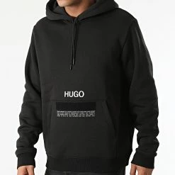 Promo 🎁 Sweat Capuche Devertree 50458329 Noir de HUGO 🎉 -Promos HUGO Boutique hugo 290410 50458329 001 20211105T123618 01