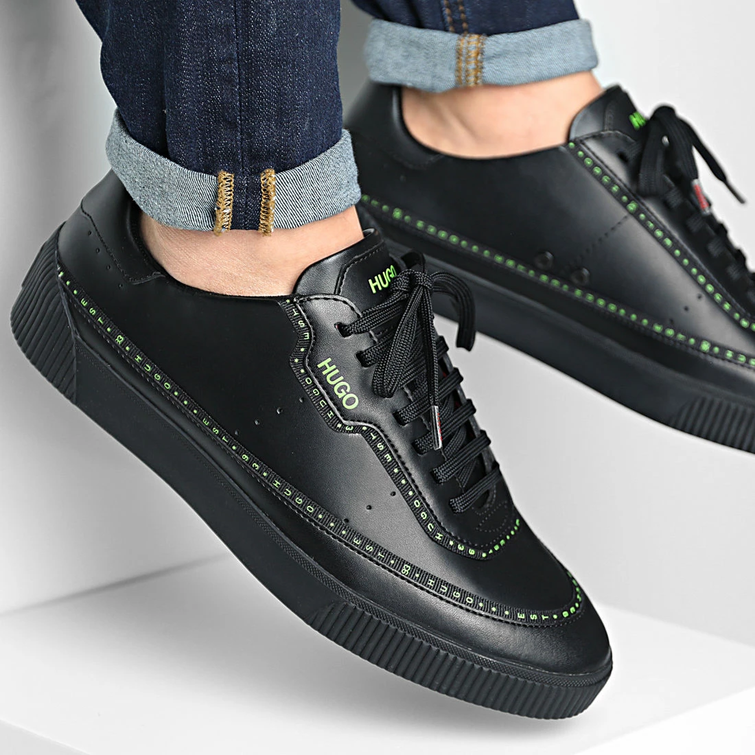 Remise ✨ Baskets Zero Tennis 50464222 Black de HUGO 😀 3 Remise ✨ Baskets Zero Tennis 50464222 Black de HUGO 😀
