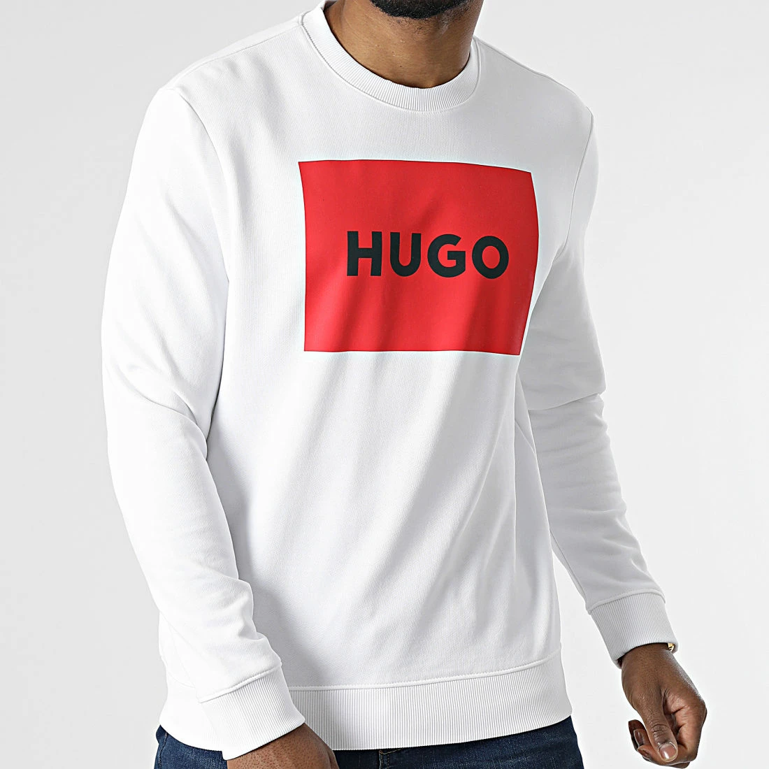 Promo 🎉 Sweat Crewneck 50467944 Blanc de HUGO 👍 5 Promo 🎉 Sweat Crewneck 50467944 Blanc de HUGO 👍 – Image 3