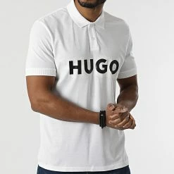 Meilleure affaire ⭐ Polo A Manches Courtes Dristofano 50468259 Blanc de HUGO 🤩 -Promos HUGO Boutique hugo 301924 50468259 100 20220209T090754 03