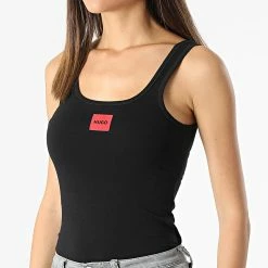 Vente flash 🧨 Débardeur Femme Red Label 50469665 Noir de HUGO ❤️ -Promos HUGO Boutique hugo 303350 50469665 001 20220329T155205 03