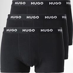 Meilleure vente 👍 Lot De 3 Boxers 50469786 Noir de HUGO ❤️