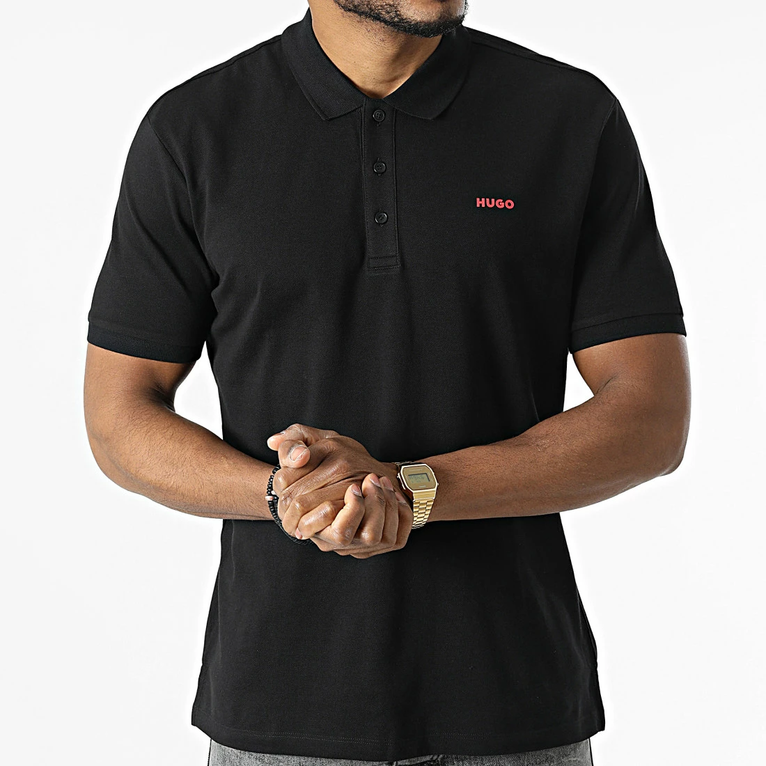 Sortie 💯 Polo Manches Courtes 50466182 Noir de HUGO 🛒 5 Sortie 💯 Polo Manches Courtes 50466182 Noir de HUGO 🛒 – Image 3