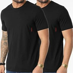 Les meilleures critiques de 🎉 Lot De 2 Tee 👚 Shirts 50469769 Noir de HUGO 👏