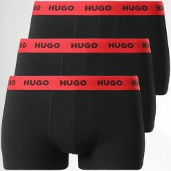 Budget 🤩 Lot De 3 Boxers 50469766 Noir de HUGO 😍