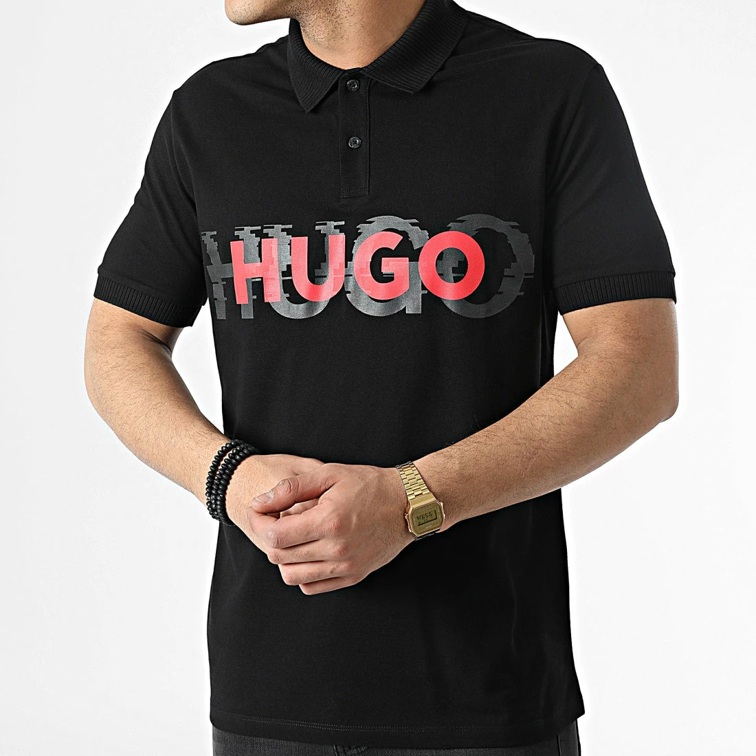 De gros 🥰 Polo A Manches Courtes Dristofano 50468259 Noir de HUGO 🎉 5 De gros 🥰 Polo A Manches Courtes Dristofano 50468259 Noir de HUGO 🎉 – Image 3