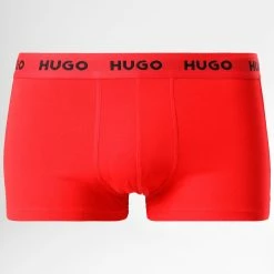 Meilleure vente 🔔 Lot De 3 Boxers 50469766 Noir Rouge de HUGO 💯 -Promos HUGO Boutique hugo 307524 50469766 962 20220315T162042 03
