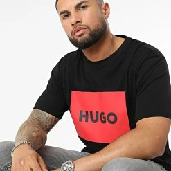 Offres ⭐ Tee 👚 Shirt 50467952 Noir de HUGO 🎉 -Promos HUGO Boutique hugo 308986 50467952 001 20220426T155119 02