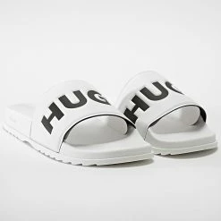 Vente flash 🎁 Claquettes Match Slide 50471366 Open White de HUGO 🤩