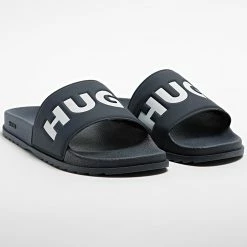 Vente flash 🔥 Claquettes Match Slide 50471366 Dark Blue de HUGO 😀