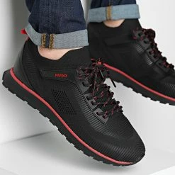 Bon marché 💯 Baskets Icelin Runner 50471301 Black de HUGO 👍