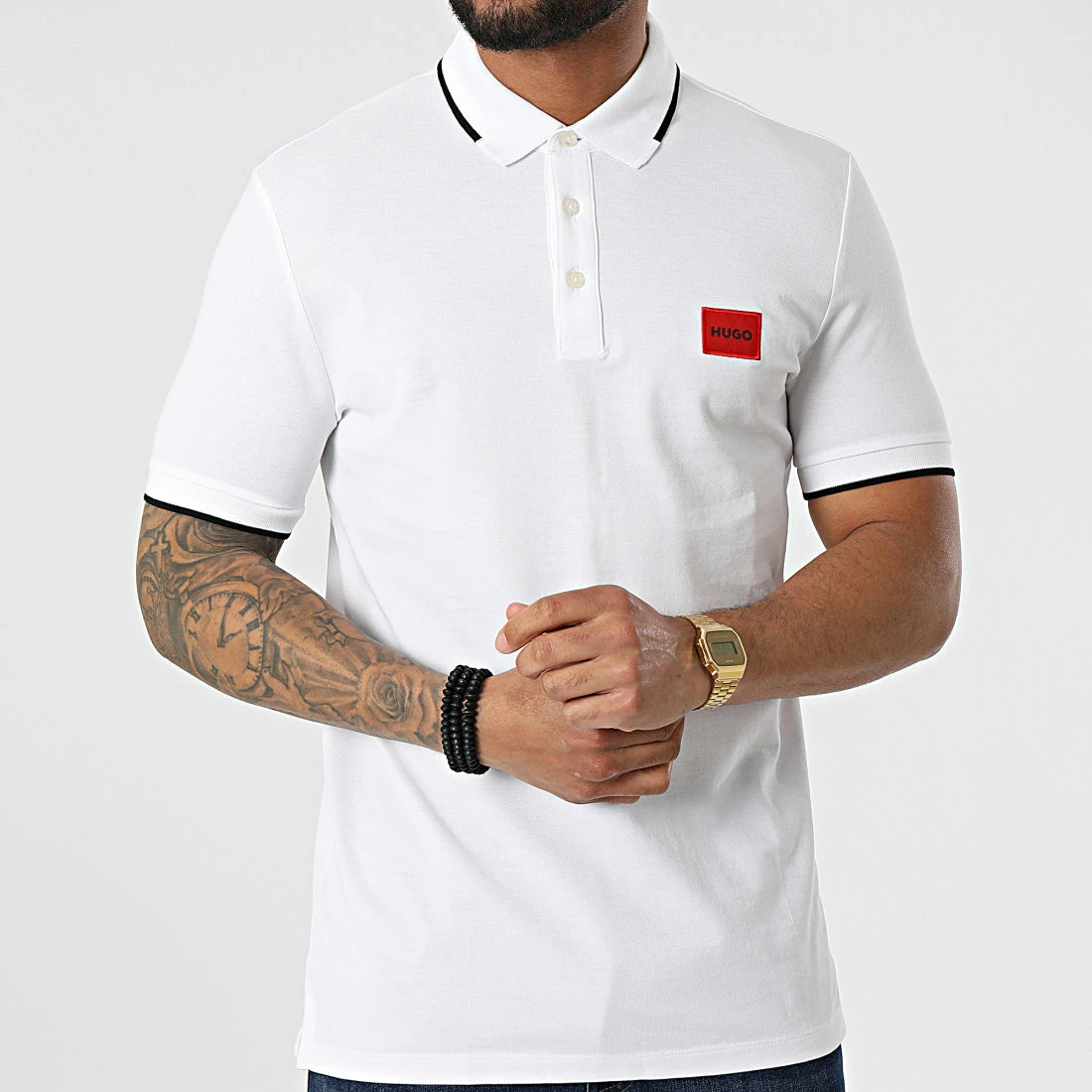 Grosses soldes 😉 Polo Manches Courtes 50467384 Blanc de HUGO 🎁 5 Grosses soldes 😉 Polo Manches Courtes 50467384 Blanc de HUGO 🎁 – Image 3