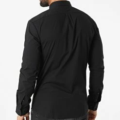 Acheter 👏 Chemise A Manches Longues Ero3-W 50475687 Noir de HUGO 👏 -Promos HUGO Boutique hugo 315483 50475687 001 20220427T155912 04