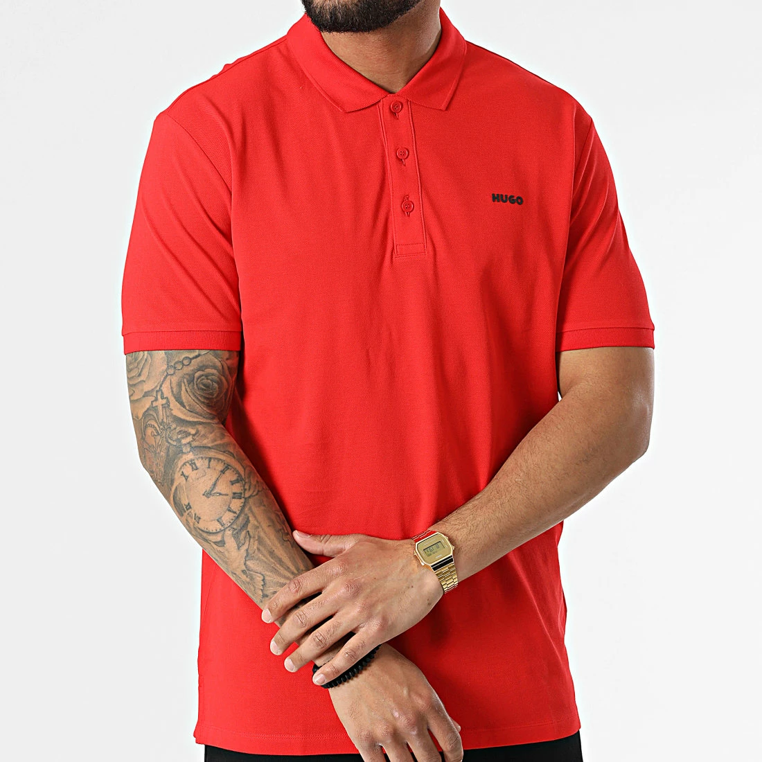 Tout neuf ❤️ Polo Manches Courtes 50466182 Rouge de HUGO ❤️ 5 Tout neuf ❤️ Polo Manches Courtes 50466182 Rouge de HUGO ❤️ – Image 3