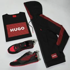 Grosses soldes 🎁 Sweat Zippé Capuche A Bandes Dobbins 50472707 Noir de HUGO 😉 -Promos HUGO Boutique hugo 317028 50472707 001 20220518T110314 05