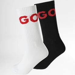 Tout neuf ✔️ Lot De 2 Paires De Chaussettes 504731789 Noir Blanc de HUGO 💯