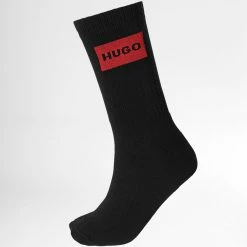 Vente flash 💯 Lot De 2 Paires De Chaussettes 50468432 Noir de HUGO 🧨