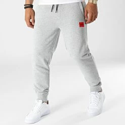 Meilleur prix 👏 Pantalon Jogging 50447963 Gris Chiné de HUGO 🧨