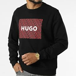 Vente flash 🛒 Sweat Crewneck 50472719 Noir de HUGO ❤️ -Promos HUGO Boutique hugo 319751 50472719 001 20220518T142831 03
