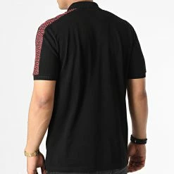 Meilleure vente 👍 Polo Manches Courtes A Bandes Daplin 50471638 Noir de HUGO 🎉 -Promos HUGO Boutique hugo 321812 50471638 001 20220609T114223 04