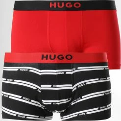 Tout neuf 🎉 Lot De 2 Boxers 50473786 Noir Rouge de HUGO 🔔