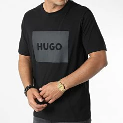 Bon marché 🌟 Tee 👚 Shirt 50467952 Noir de HUGO 💯 -Promos HUGO Boutique hugo 326014 50467952 002 20220704T160603 03