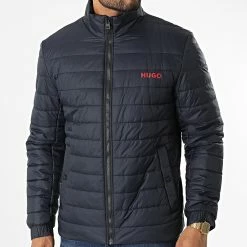 Remise ⌛ Doudoune 50468719 Bleu Marine de HUGO 😍