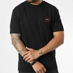 Nouveau ✨ Tee 👚 Shirt Dosmos 50475345 Noir de HUGO 💯 -Promos HUGO Boutique hugo 328072 50475345 001 20220719T140348 03