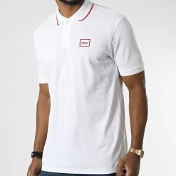 Bon marché 🔔 Polo Manches Courtes Demlock 50475472 Blanc de HUGO ⭐