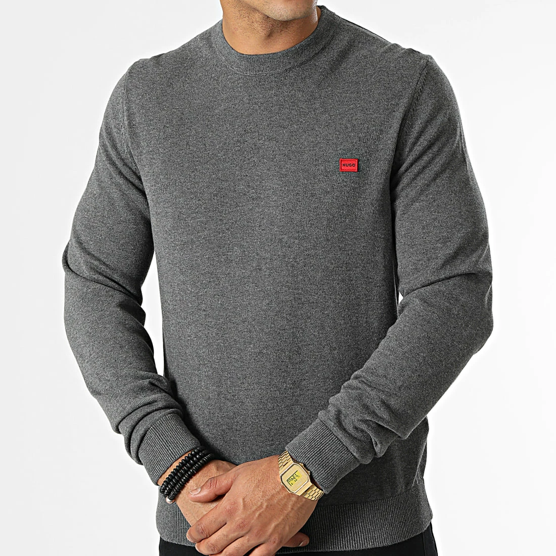 Le moins cher 🌟 Pull 50475083 Gris Chiné de HUGO ❤️ 5 Le moins cher 🌟 Pull 50475083 Gris Chiné de HUGO ❤️ – Image 3