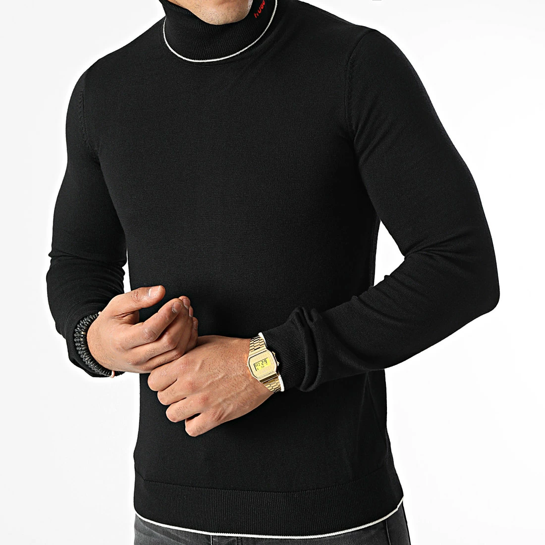 Acheter 👍 Pull Col Roulé Sekko 50474183 Noir de HUGO 🔔 5 Acheter 👍 Pull Col Roulé Sekko 50474183 Noir de HUGO 🔔 – Image 3