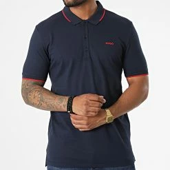 Offres 👍 Polo A Manches Courtes Dinoso 222 50467344 Bleu Marine de HUGO ✔️ -Promos HUGO Boutique hugo 328715 50467344 405 20220725T155102 03