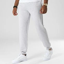 Budget ⭐ Pantalon Jogging Sporty Logo 50480581 Gris Chiné de HUGO 😉