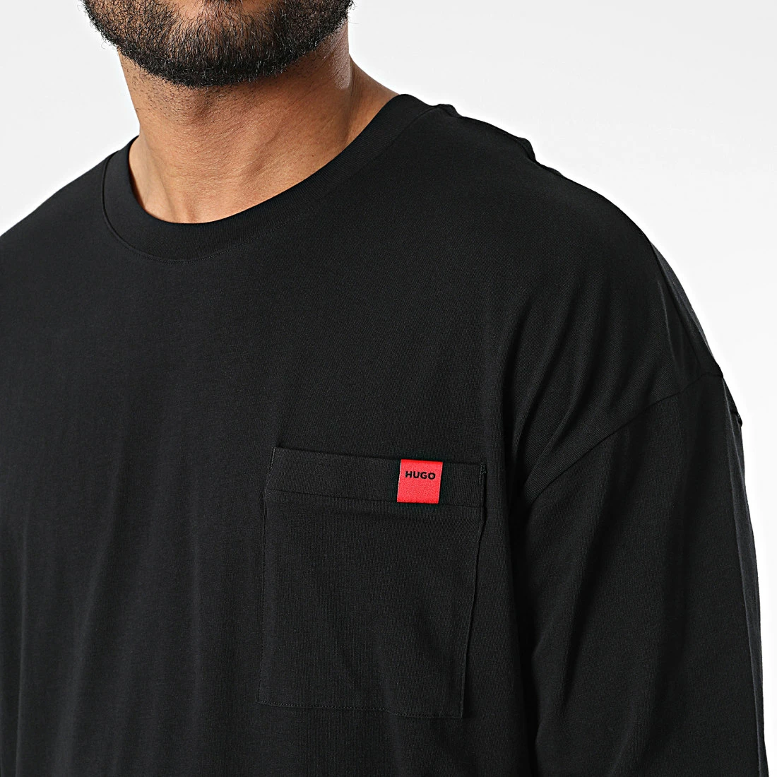 Vente flash ✨ Tee 👕 Shirt Manches Longues Labelled 50478910 Noir de HUGO 👏 4 Vente flash ✨ Tee 👕 Shirt Manches Longues Labelled 50478910 Noir de HUGO 👏 – Image 2