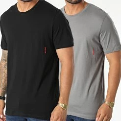 Le moins cher 🧨 Lot De 2 Tee 👚 Shirts 50469769 Noir Gris de HUGO 👏