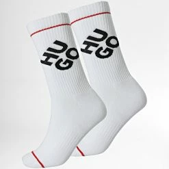 Budget 💯 Lot De 2 Paires De Chaussettes 50478365 Blanc de HUGO 🧨