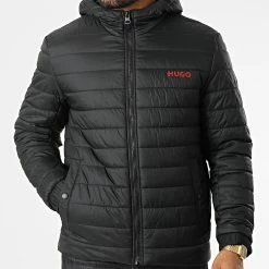 Meilleur prix 🔥 Doudoune Capuche Bene 2241 50474699 Noir de HUGO 😍