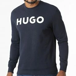 Le moins cher ⌛ Sweat Crewneck 50477328 Bleu Marine de HUGO 🎁