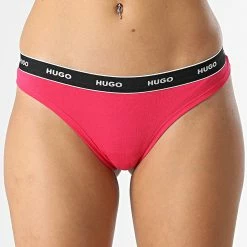 Coupon 🌟 Lot De 3 Strings Femme 50480150 Rouge Rose de HUGO 🤩 -Promos HUGO Boutique hugo 332062 50480150 969 20220823T150425 03