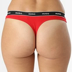 Coupon 🌟 Lot De 3 Strings Femme 50480150 Rouge Rose de HUGO 🤩 -Promos HUGO Boutique hugo 332062 50480150 969 20220823T150426 04