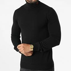 Meilleur prix 🔥 Pull Col Roulé San Thomas 50474174 Noir de HUGO ✔️ -Promos HUGO Boutique hugo 332247 50474174 002 20220812T143556 03