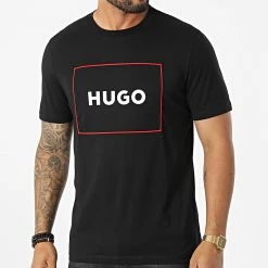 Meilleure vente ❤️ Tee 👕 Shirt Dumex 50475330 Noir de HUGO 🔔